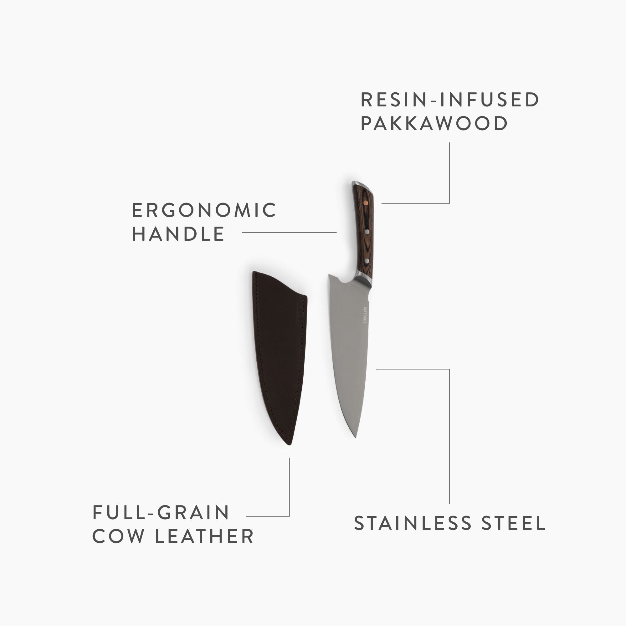 barebones-no-8-kochmesser-chef-edelstahl-pakkawood image 7