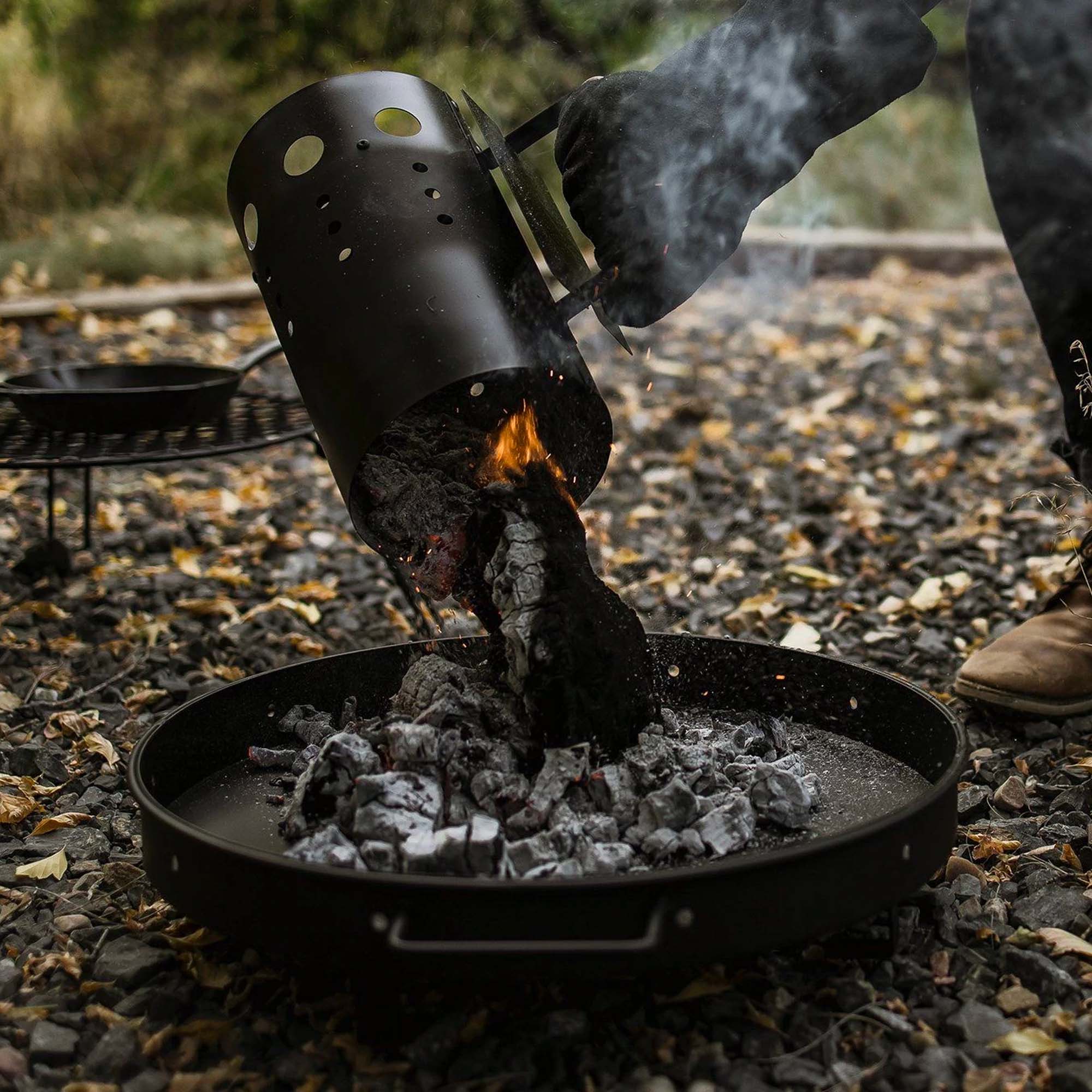 barebones-cook-dine-cowboy-grill-kohleschale-edelstahl image 3
