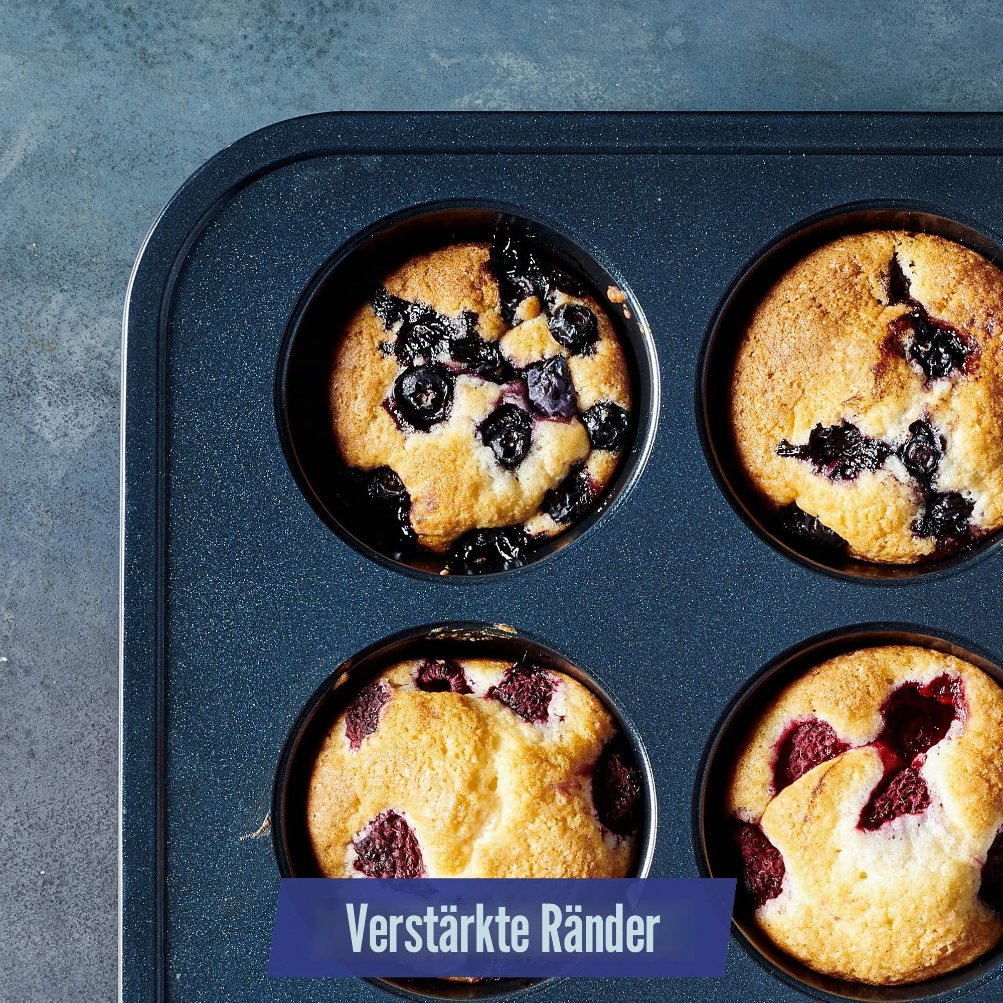 blue-diamond-bakeware-muffinform-12er-keramik-blau-antihaft image 4
