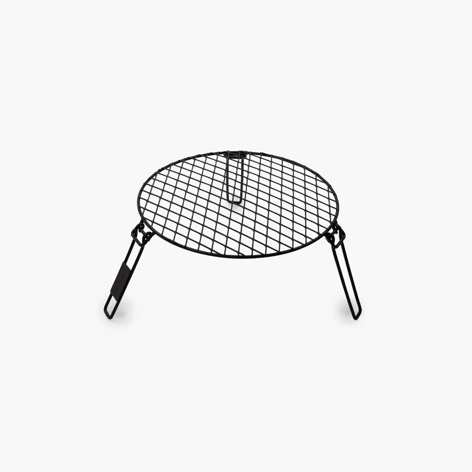 barebones-cook-dine-fire-pit-grillrost-rund-stahl-klappbar image 1