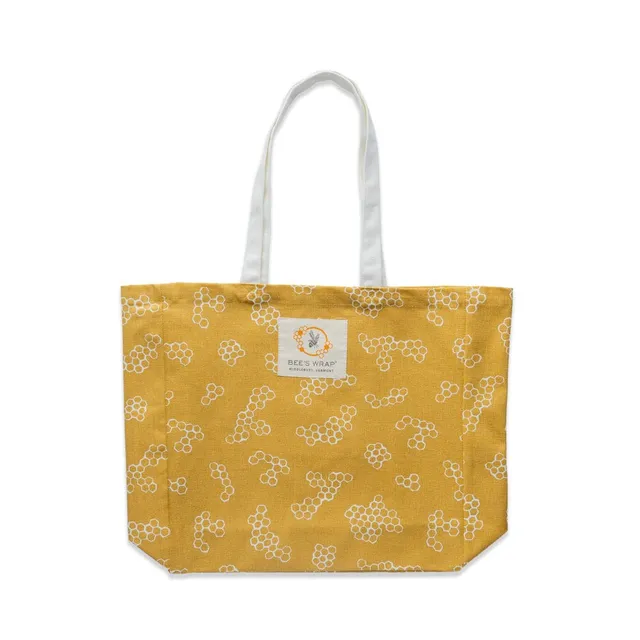 bee-s-wrap-bags-market-tote-tasche-honeycomb-bio image 1