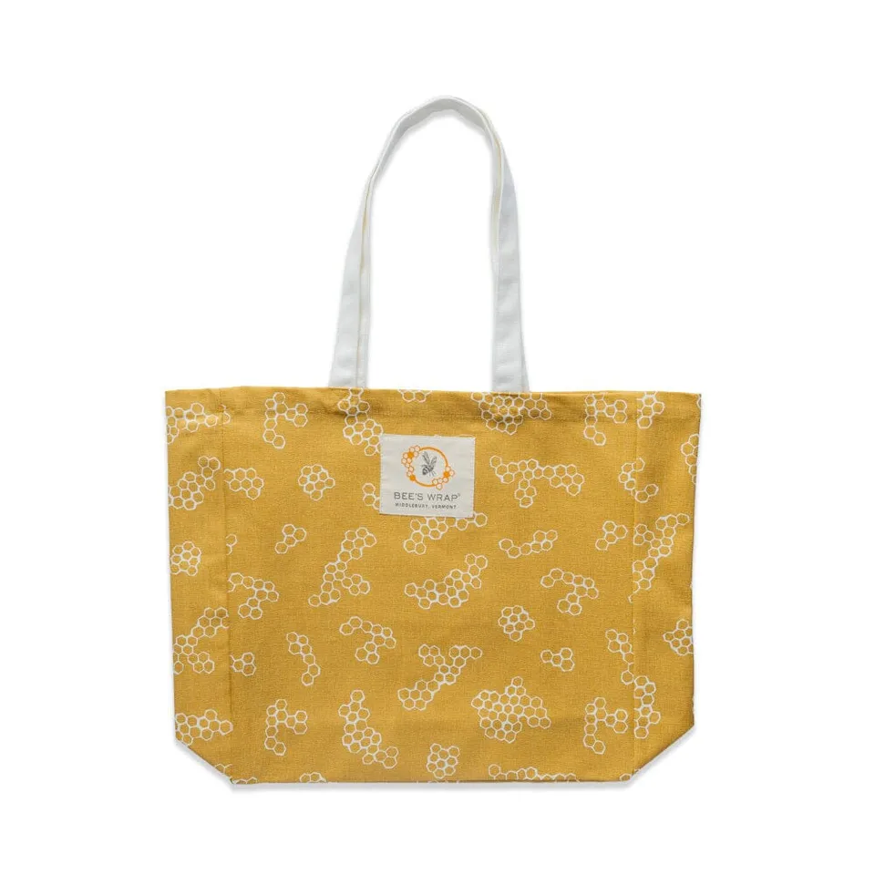 bee-s-wrap-bags-market-tote-tasche-honeycomb-bio image 1