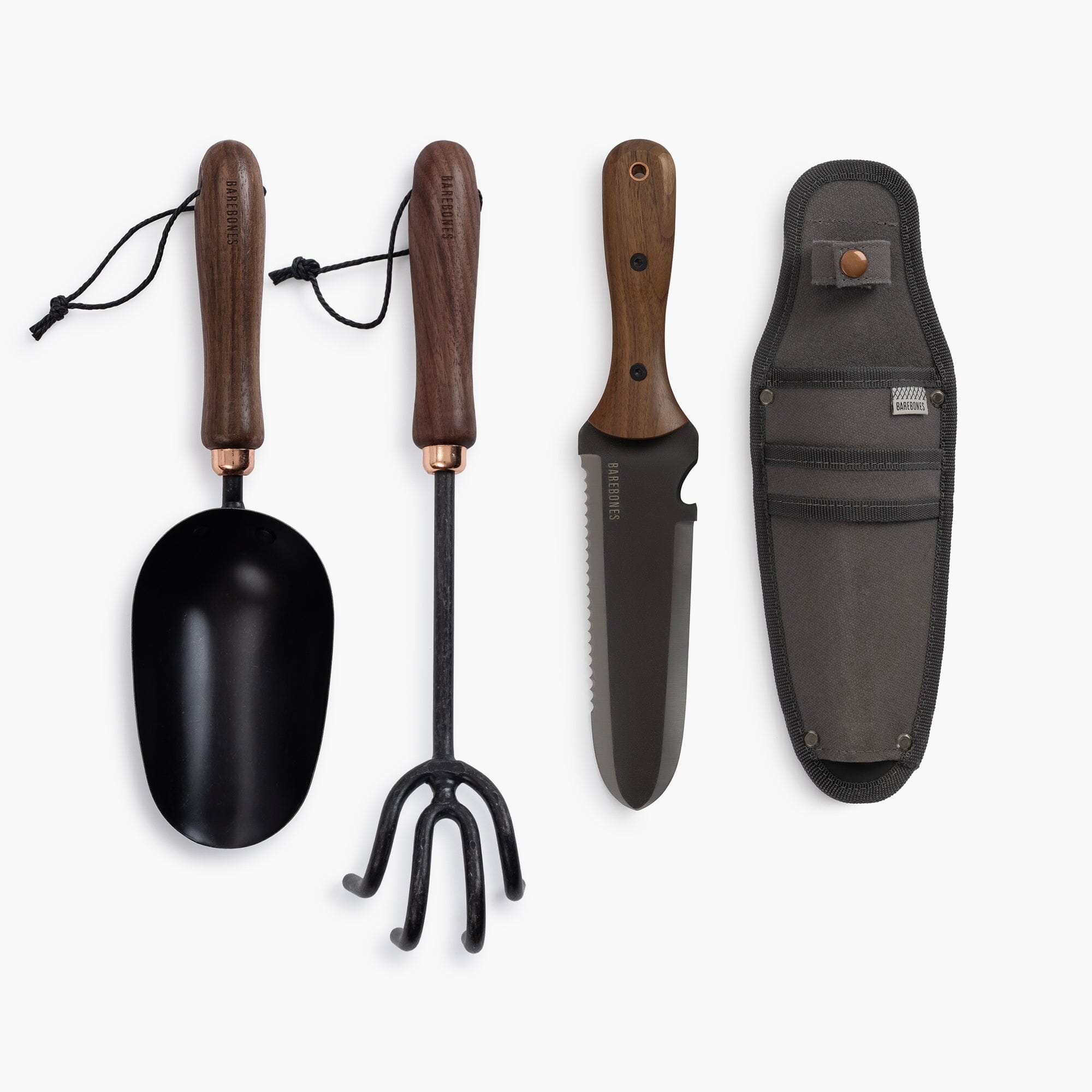 barebones-tools-gartenset-3-teilig-hori-hori-edelstahl-holz image 2