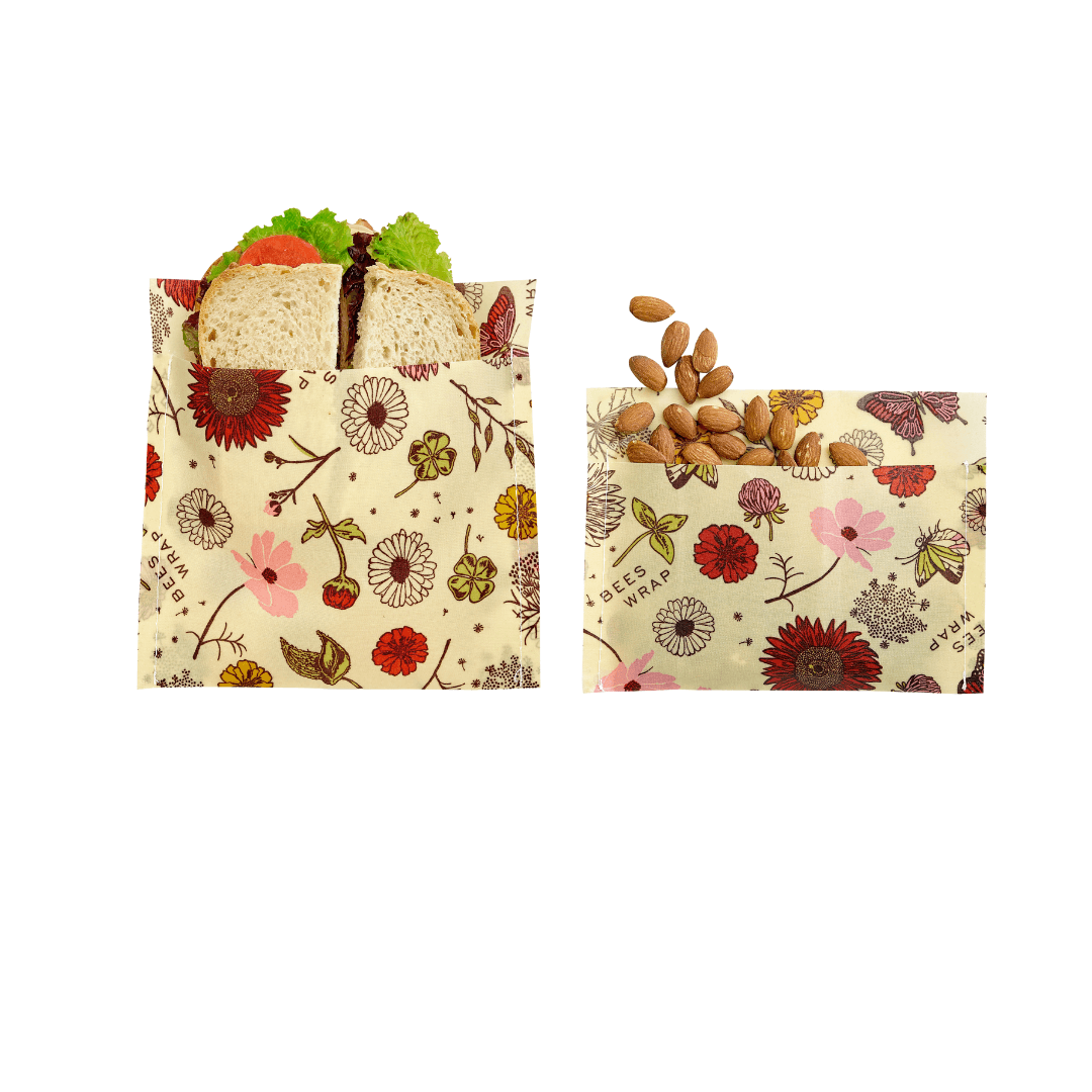 bee-s-wrap-bags-vegan-snack-sandwich-bags-meadow-magic-2er image 2