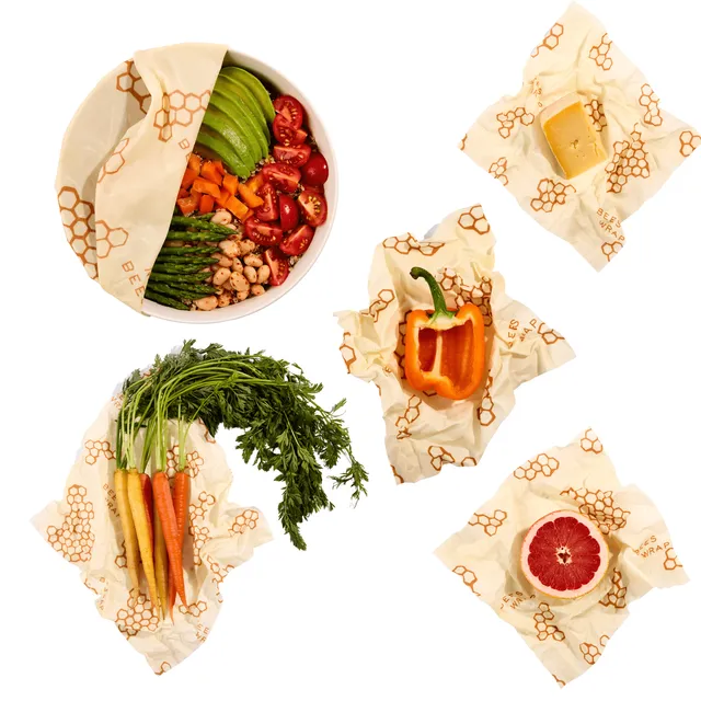beeswrap-wraps-assorted-5-pack-bienenwachstuch-wiederverwendbar image 1