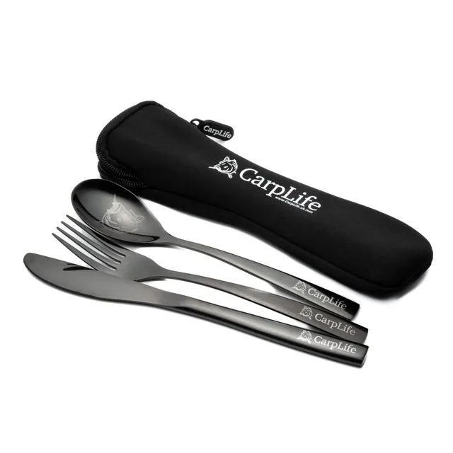 carplife-besteck-set-3-tlg-schwarz-edelstahl-mit-neoprenh-lle image 1