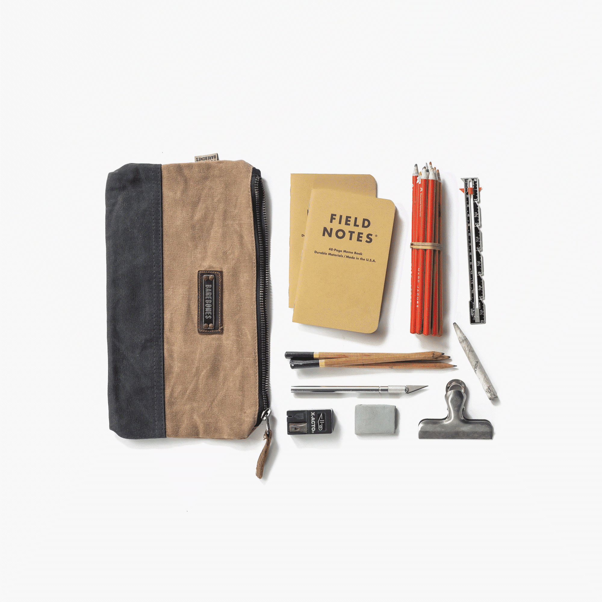 barebones-store-carry-neelum-zipper-pouch-khaki-klein-large image 4