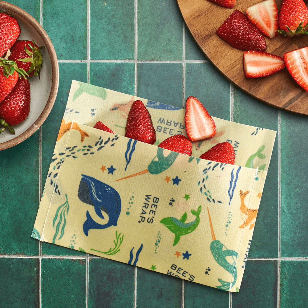 bee-s-wrap-bags-snack-sandwich-bags-bienenwachsbeutel-under-the-sea-2er-set image 3