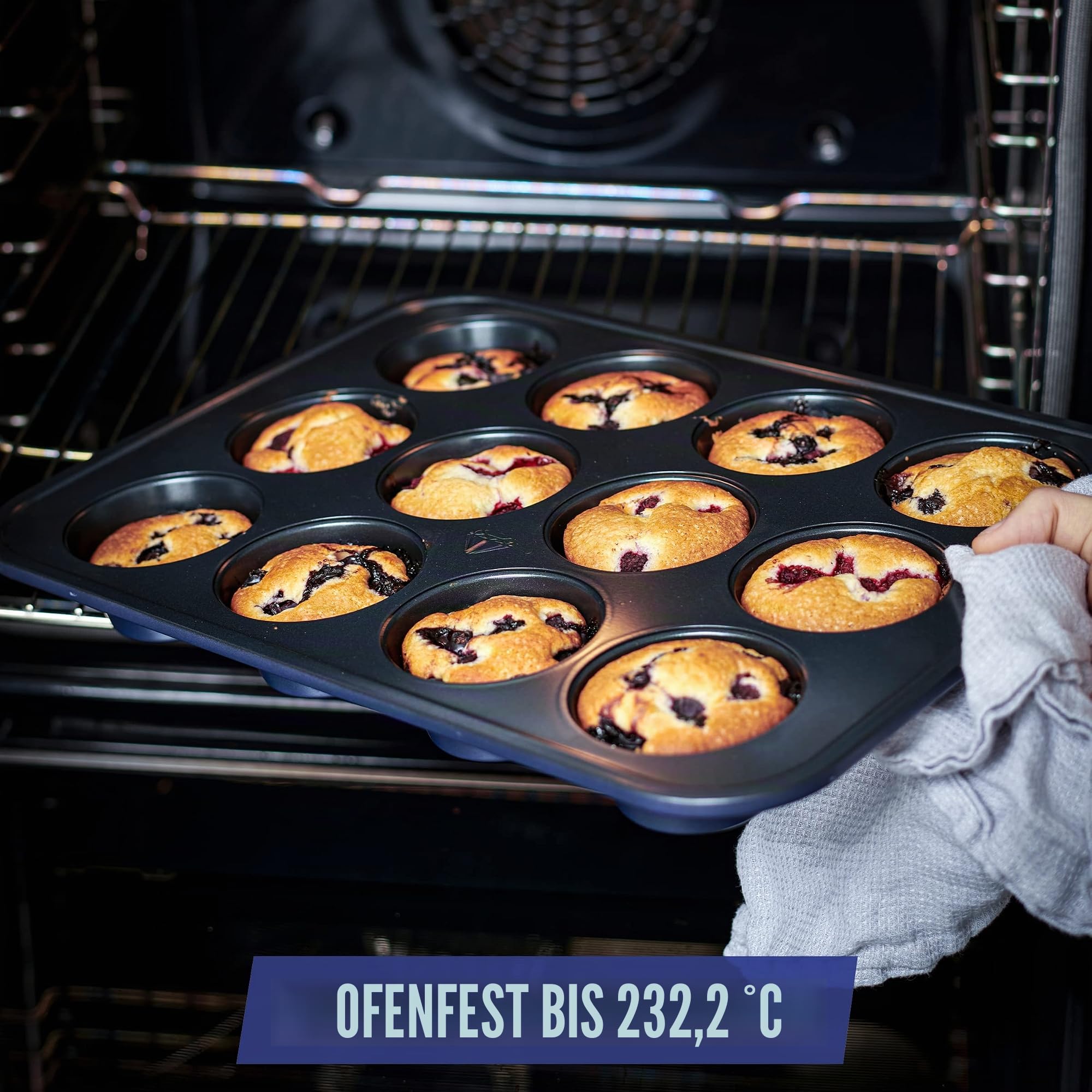 blue-diamond-bakeware-muffinform-12er-keramik-blau-antihaft image 5