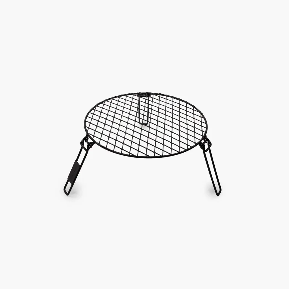 barebones-cook-dine-fire-pit-grillrost-rund-stahl-klappbar image 1
