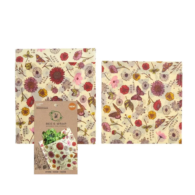 bee-s-wrap-bags-gem-sebeutel-bienenwachs-meadow-magic-2er-pack image 1