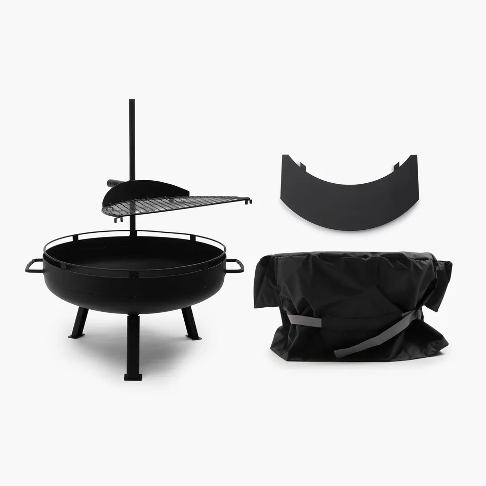 barebones-cook-dine-cowboy-fire-pit-grill-23-bundle-stahl image 1