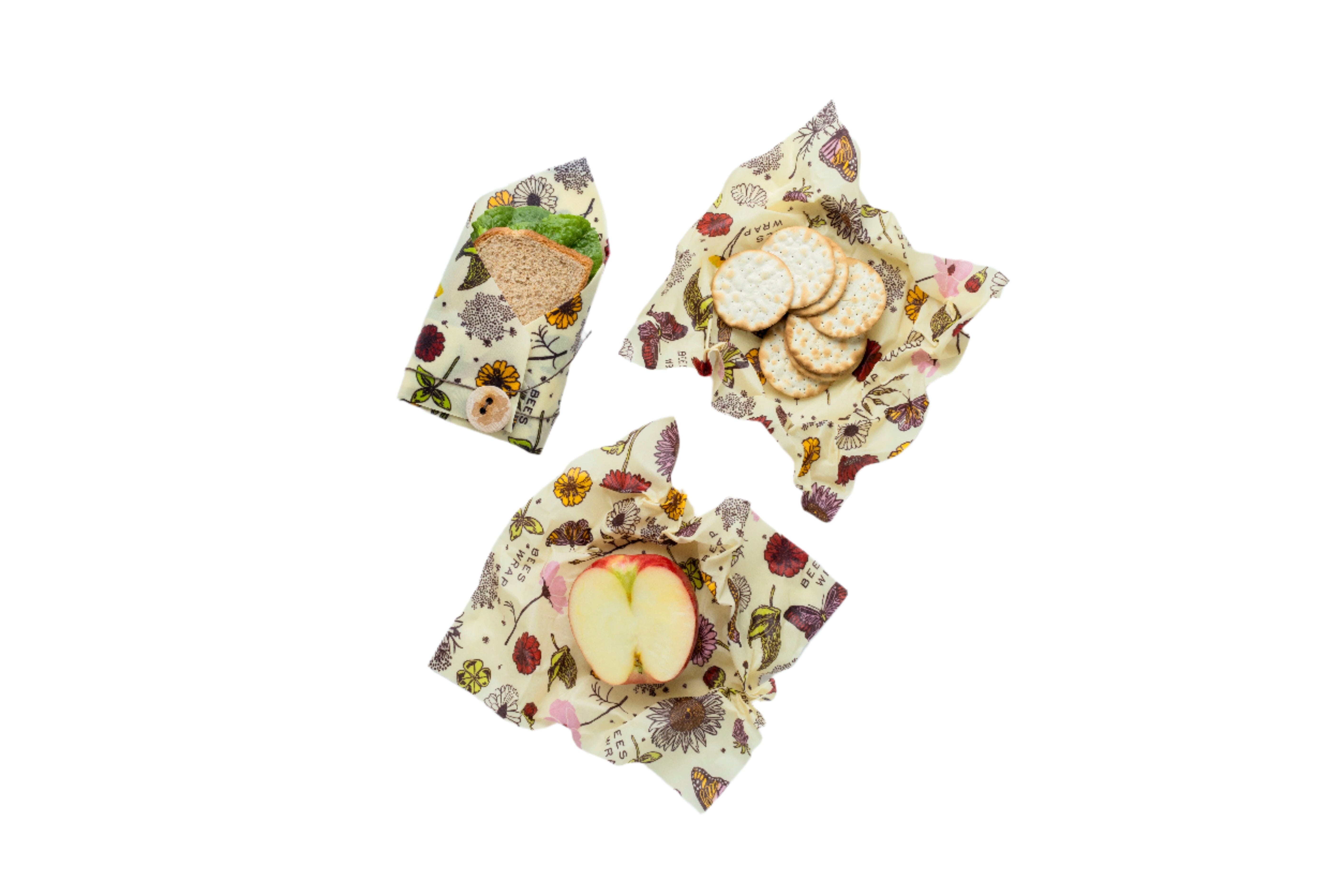 bee-s-wrap-bundles-vegan-lunch-pack-wachst-cher-meadow-magic-3er image 2