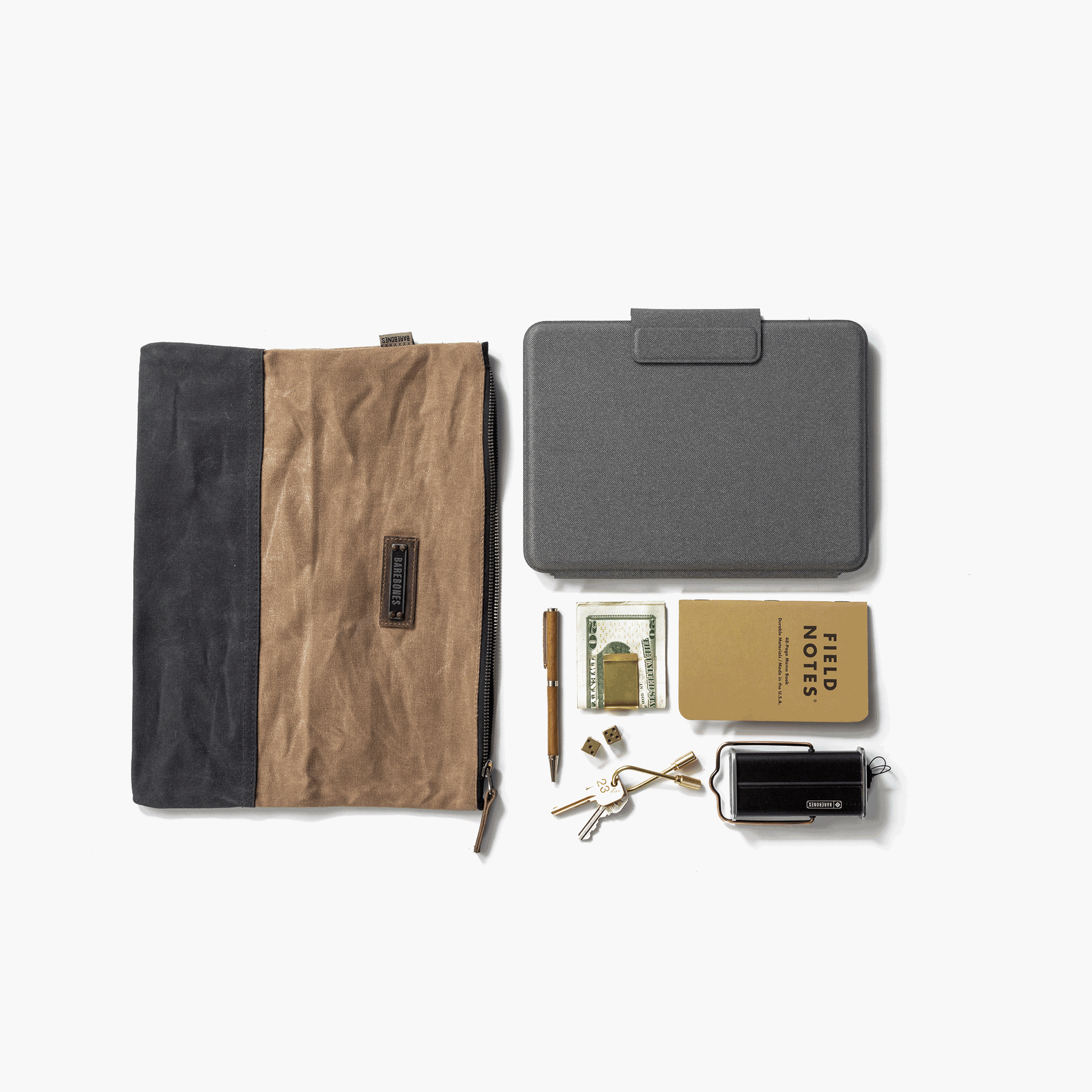 barebones-store-carry-neelum-zipper-pouch-khaki-klein-large image 7
