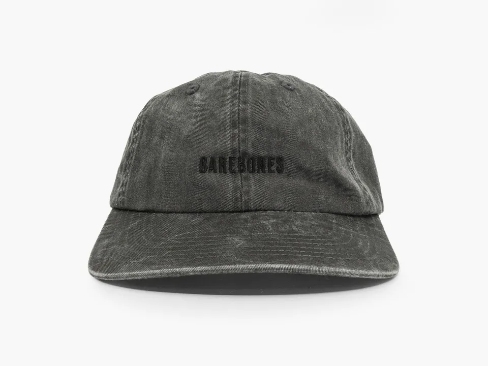 barebones-cook-dine-dad-hat-cap-schwarz-baumwolle-black-wash image 1