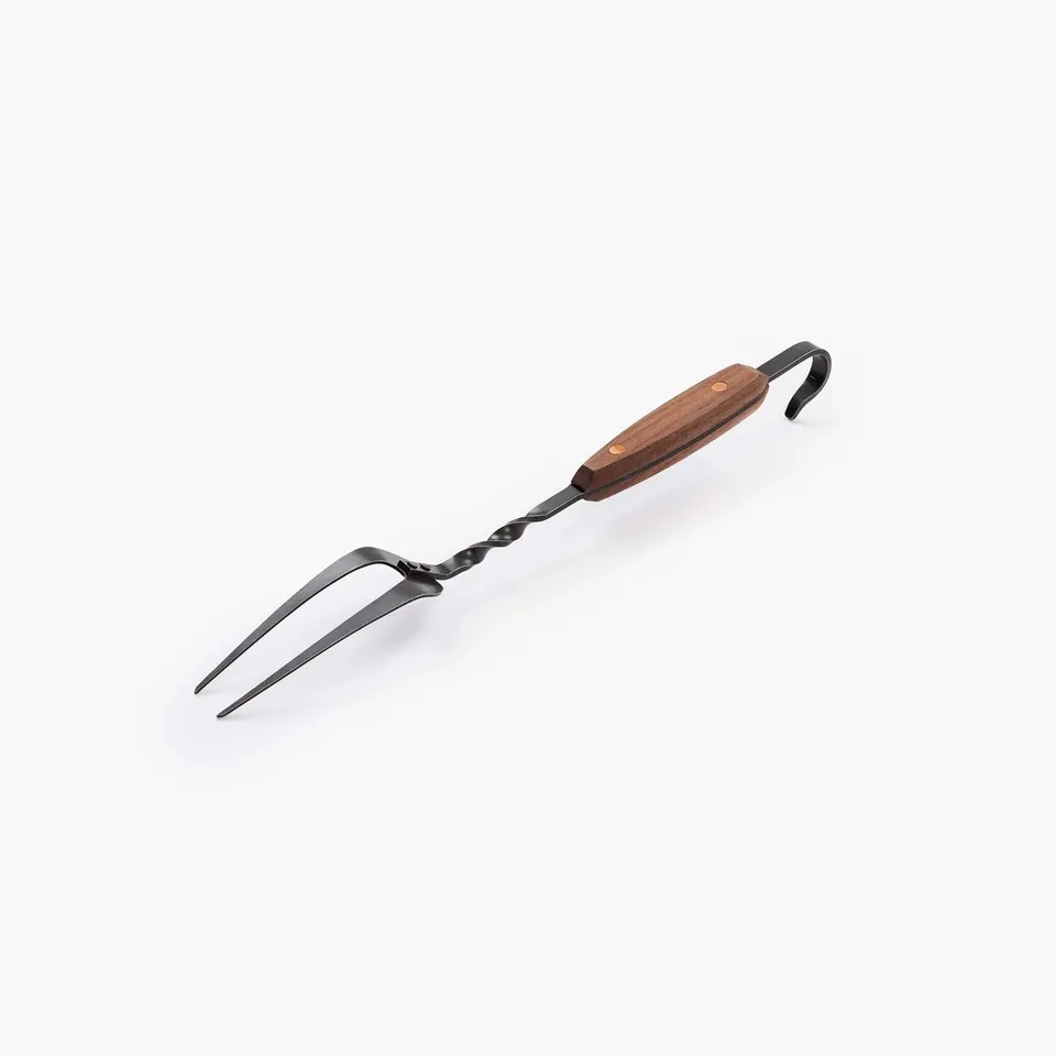 barebones-tools-cowboy-tranchiergabel-edelstahl-walnuss-holzgriff image 1
