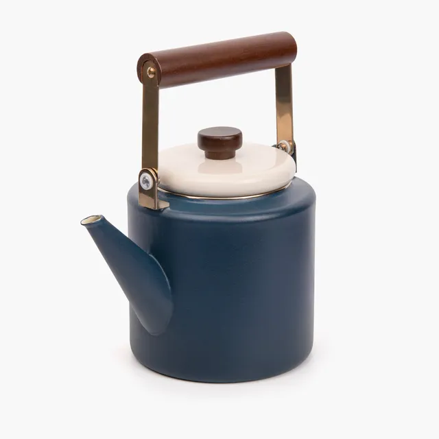 barebones-emaille-kessel-indigo-blue-2-tone-walnuss image 1