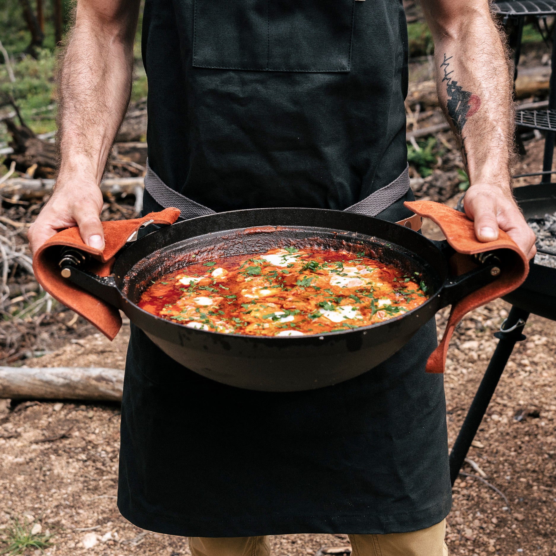 barebones-cook-dine-topflappen-aus-wildleder-schwarz image 5