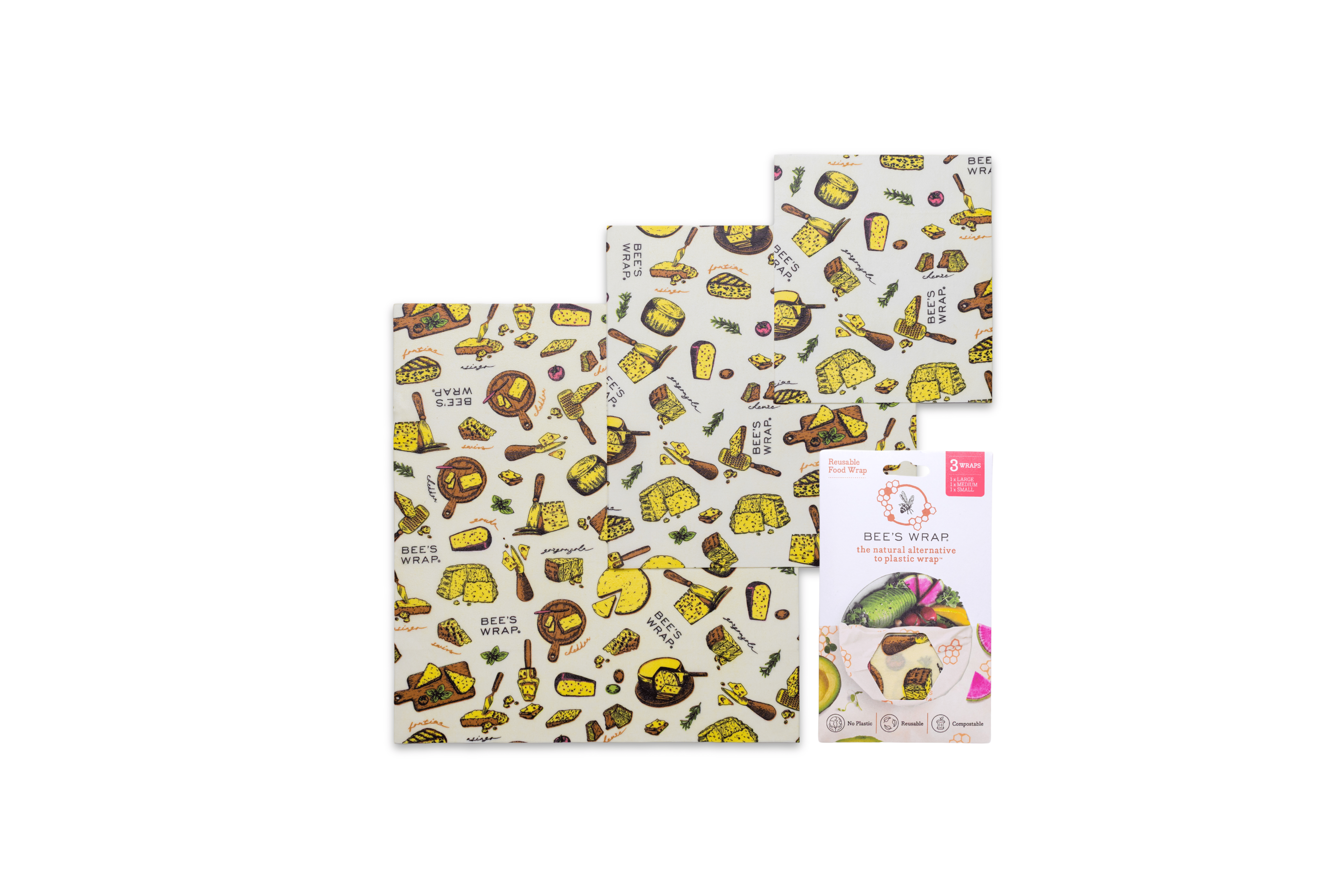 beeswrap-wraps-assorted-3-pack-bienenwachstuch-s-m-l-set image 3