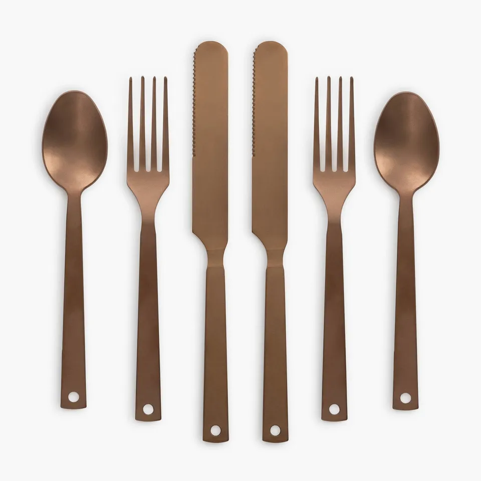barebones-flatware-besteckset-kupfer-edelstahl-4-teilig image 1