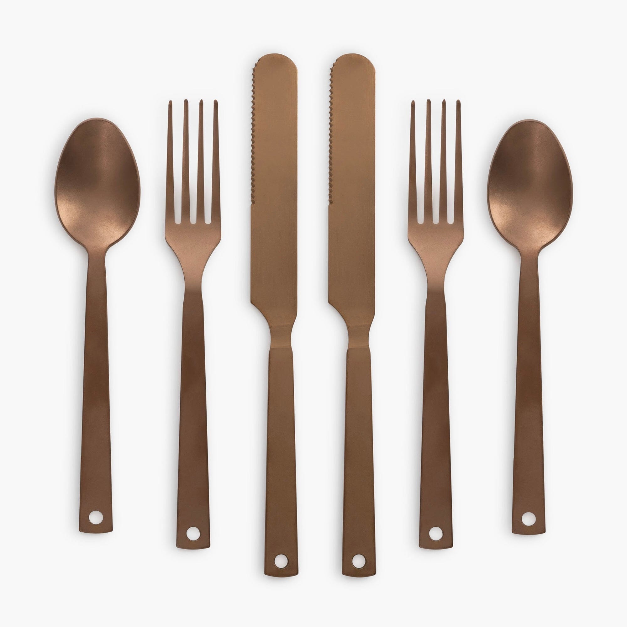 barebones-flatware-besteckset-kupfer-edelstahl-4-teilig image 1